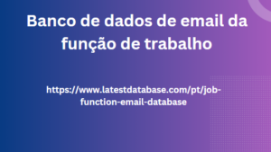 Banco de dados de email da função de trabalho