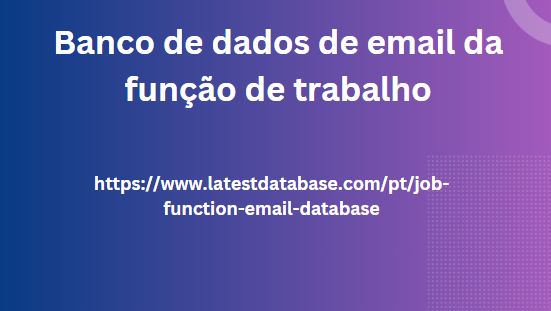 Banco de dados de email da função de trabalho