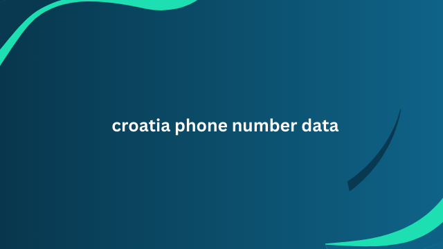 croatia phone number data