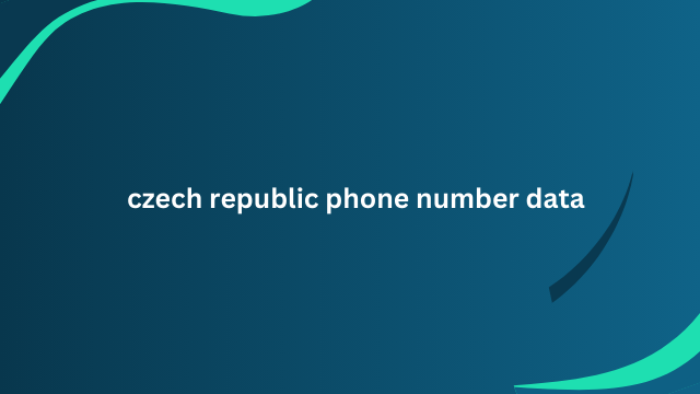 czech republic phone number data