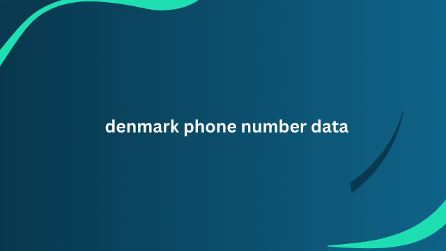 denmark phone number data